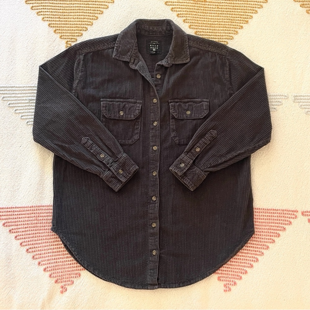 Billabong So Stoked Long Sleeve Dark Grey Corduroy Overshirt